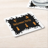 Halloween-Party Square Paper Untersetzer (angewinkelt)