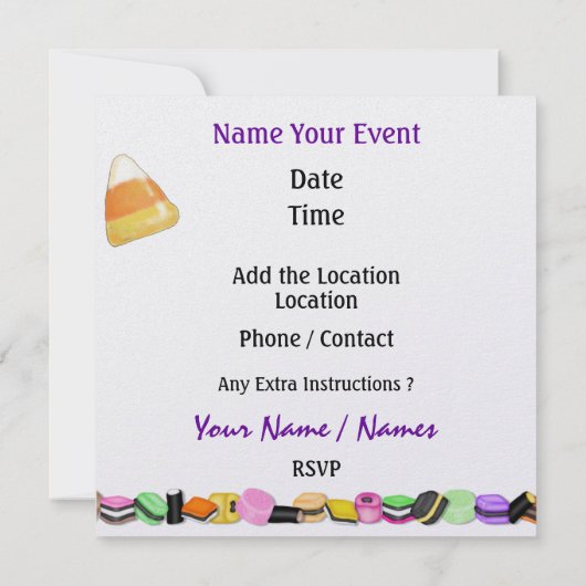 HALLOWEEN-PARTY - SRF EINLADUNG (Rückseite)