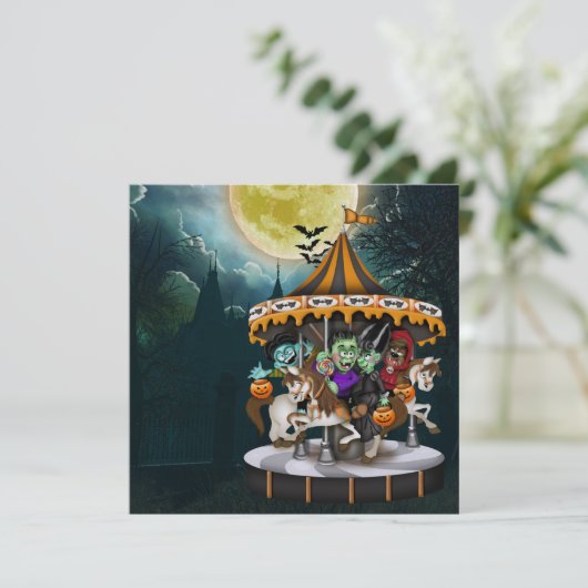 HALLOWEEN-PARTY - SRF EINLADUNG (Stehend Vorderseite)