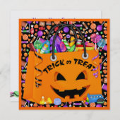 HALLOWEEN-PARTY - SRF EINLADUNG (Vorne/Hinten)