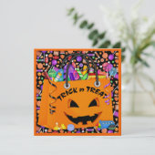 HALLOWEEN-PARTY - SRF EINLADUNG (Stehend Vorderseite)