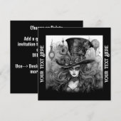 Halloween-Party Steampunk Einladung (Vorne/Hinten)