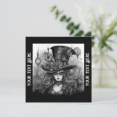 Halloween-Party Steampunk Einladung (Stehend Vorderseite)