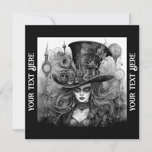 Halloween-Party Steampunk Einladung (Vorderseite)