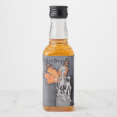 Halloween-Party Tag des Toten Skeletts Alkoholflaschenetikett (Vorderseite)