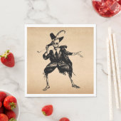 Halloween-Party Tancing Skeleton Gothic Vintag Serviette (Beispiel)