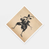 Halloween-Party Tancing Skeleton Gothic Vintag Serviette (Ecke)