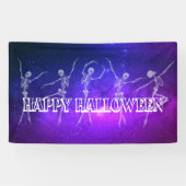 Halloween-Party tanzen Skelett Neon Dance Party Banner (Horizontal)