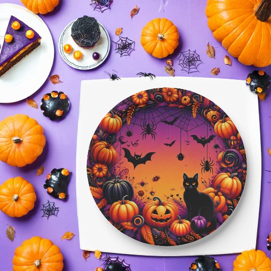 Halloween-Party-Teller: Spookes und festes Design Pappteller