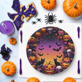 Halloween-Party-Teller: Spookes und festes Design Pappteller