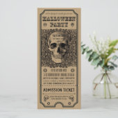 Halloween-Party Ticket Einladungen Steampunk Kraft (Stehend Vorderseite)
