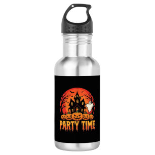 Halloween-Party-Time-Geist-Kürbis-Design_1 Edelstahlflasche