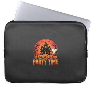 Halloween-Party-Time-Geist-Kürbis-Design_1 Laptopschutzhülle