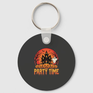 Halloween-Party-Time-Geist-Kürbis-Design_1 Schlüsselanhänger