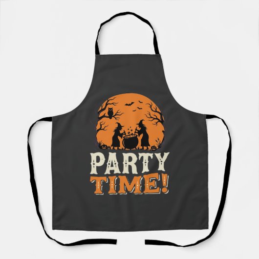 Halloween-Party-Time-Hexenkessel-Design_1 Schürze (Vorderseite)