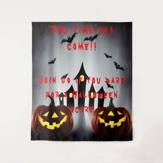 Halloween-Party Time Join wenn Sie es wagen Wandteppich (Vorderseite)