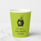 Halloween-Party-Tränke mit lustigem grünem Kessel Pappbecher (Rückseite)