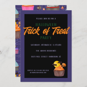 Halloween-Party Trick der Leckerei Niedlich Sweet Einladung