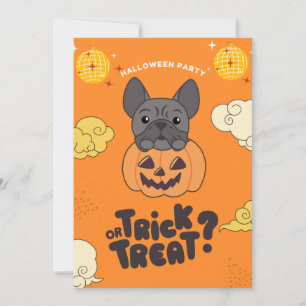 Halloween-Party Trick oder Behandlung Französisch Feiertagskarte