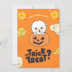 Halloween-Party Trick oder Behandlung Schafspuppe Feiertagskarte