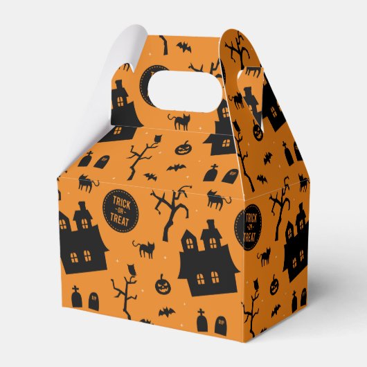 Halloween-Party-Trick oder Leckerei-Muster Geschenkschachtel (Rückseite)