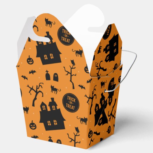 Halloween-Party-Trick oder Leckerei-Muster Geschenkschachtel (Geöffnet)