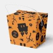 Halloween-Party-Trick oder Leckerei-Muster Geschenkschachtel (Rückseite)