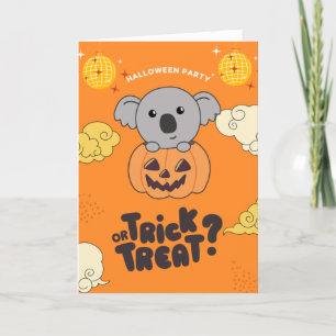Halloween-Party Trick oder Treat Koala Pumkin Holi Feiertagskarte