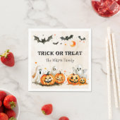 Halloween-Party Trick oder Treat Pumpkin Ghost Serviette (Beispiel)