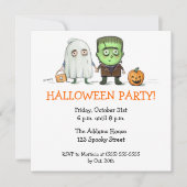 Halloween-Party-Trick oder Treater Einladungen (Vorderseite)