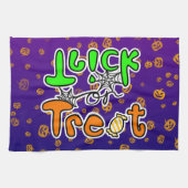 Halloween-Party Trick oder Trete Geschirrtuch (Horizontal)