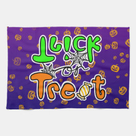 Halloween-Party Trick oder Trete Geschirrtuch