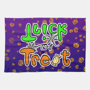 Halloween-Party Trick oder Trete Geschirrtuch
