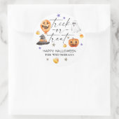 Halloween-Party Trick oder Treten Runder Aufkleber (Tasche)