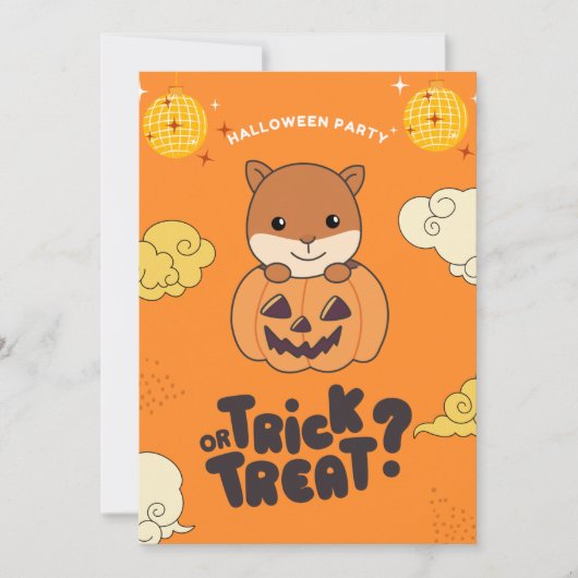 Halloween-Party-Trick oder Treuhandschuh Feiertagskarte (Vorderseite)