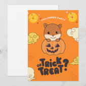 Halloween-Party-Trick oder Treuhandschuh Feiertagskarte (Vorne/Hinten)