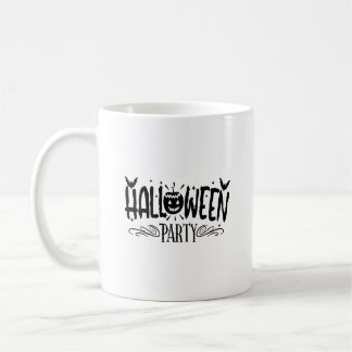 Halloween-Party Typografie Tasse