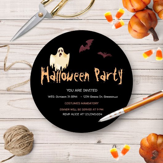 Halloween-Party und Gespenster Einladung