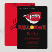 Halloween-Party Vampire Teeth Gothic Einladung (Vorne/Hinten)
