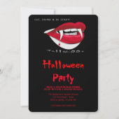 Halloween-Party Vampire Teeth Gothic Einladung (Vorderseite)