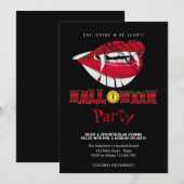 Halloween-Party Vampire Teeth Gothic Einladung (Vorne/Hinten)