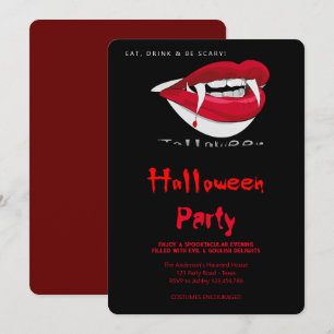 Halloween-Party Vampirzähne Gothic Einladung