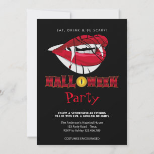 Halloween-Party Vampirzähne Gothic Einladung