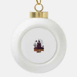 Halloween-Party Verlassenes Schloss Kürbisse Flede Keramik Kugel-Ornament