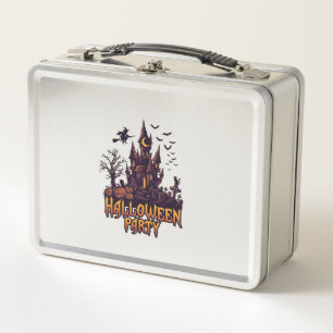 Halloween-Party Verlassenes Schloss Kürbisse Flede Metall Brotdose