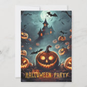 Halloween-Party viele Jack-O-Lanterns Einladung (Vorderseite)