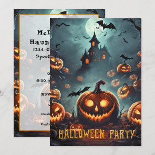 Halloween-Party viele Jack-O-Lanterns Einladung