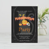 Halloween-Party Vintag Gothic Einladung (Stehend Vorderseite)