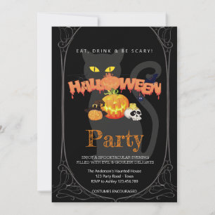 Halloween-Party Vintag Gothic Einladung