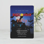 Halloween-Party Vintag Gothic Einladung (Stehend Vorderseite)